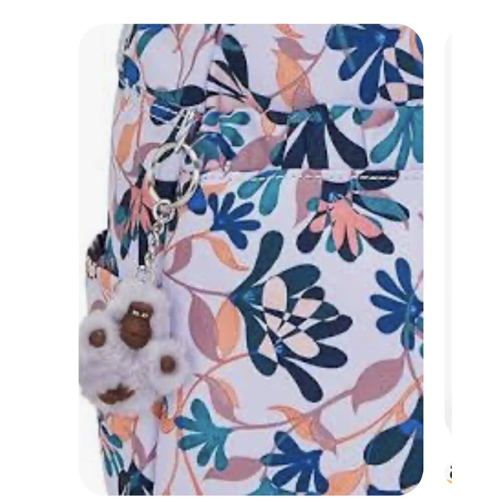 Kipling backpack lavender Dramatic Blooms NWT - image 2